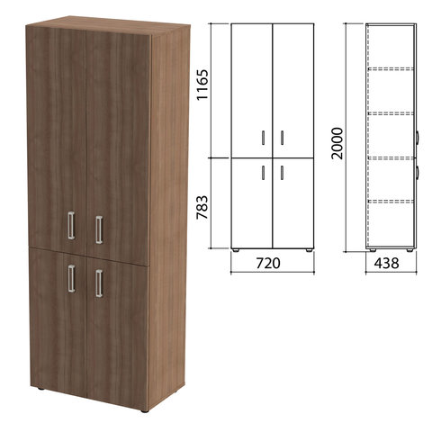 Шкаф закрытый Приоритет, 720х438х2000 мм, 4 полки, лагос (КОМПЛЕКТ) Шкаф закрытый Приоритет, 720х438х2000 мм, 4 полки, лагос (КОМПЛЕКТ)