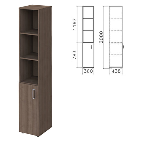Шкаф полузакрытый Приоритет, 360х438х2000 мм, 4 полки, лагос (КОМПЛЕКТ) Шкаф полузакрытый Приоритет, 360х438х2000 мм, 4 полки, лагос (КОМПЛЕКТ)