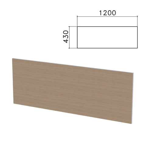 Экран-перегородка Бюджет, 1200х16х430мм, орех онтарио (КОМПЛЕКТ С ФУРНИТУРОЙ)
