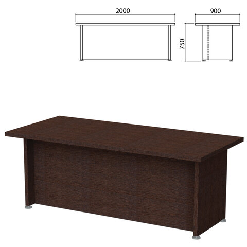 Стол письменный Приоритет 2000х900х750 мм, венге КОМПЛЕКТ