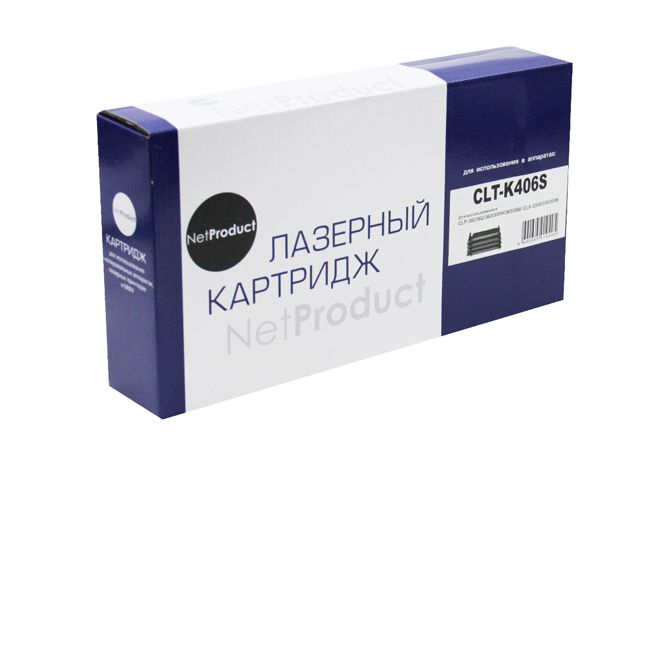 Тонер-картридж NetProduct (N-CLT-K406S) для Samsung CLP-360/365/368/CLX-3300/3305, Bk,1,5K