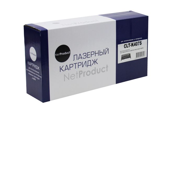 Тонер-картридж NetProduct (N-CLT-K407S) для Samsung CLP-320/320n/325/CLX-3185, Bk, 1,5K