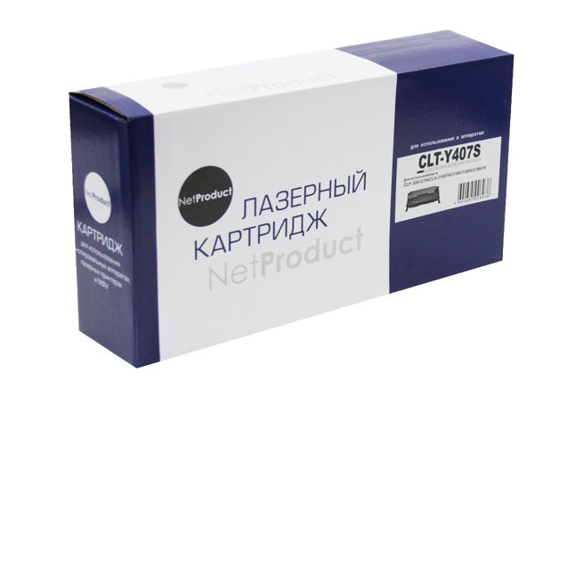 Тонер-картридж NetProduct (N-CLT-Y407S) для Samsung CLP-320/320n/325/CLX-3185, Y, 1K