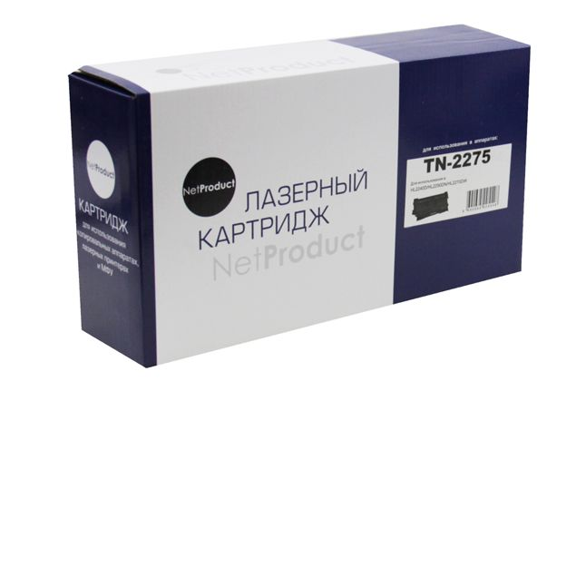 Тонер-картридж NetProduct (N-TN-2275) для Brother HL-2240R/2240DR/2250DNR/DCP-7060DR, 2,6K