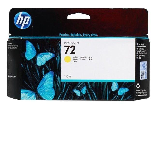 Картридж HP №72 DesignJet T1100/T610 Yellow (130ml)  C9373A