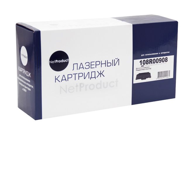 Картридж NetProduct (N-108R00908) для Xerox Phaser 3140/3155/3160, 1,5K