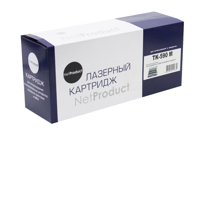 Тонер-картридж NetProduct (N-TK-590M) для Kyocera FS-C5250DN/C2626MFP, M, 5K