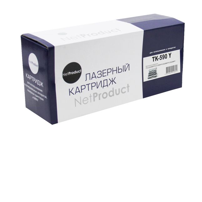 Тонер-картридж NetProduct (N-TK-590Y) для Kyocera FS-C5250DN/C2626MFP, Y, 5K