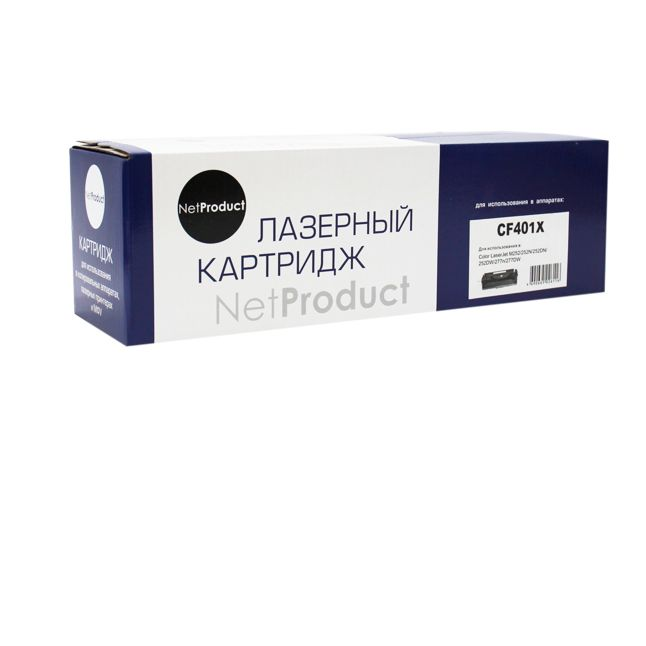 Картридж NetProduct (N-CF401X) для HP CLJ M252/252N/252DN/252DW/277n/277DW, №201X, C, 2,3K