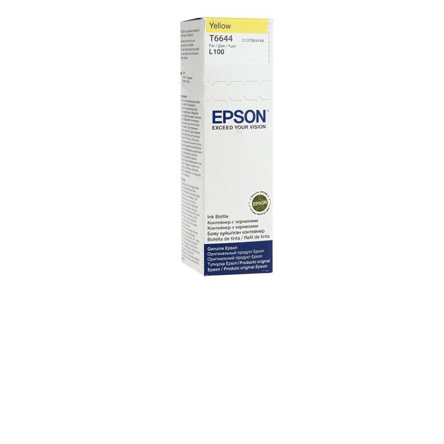 Чернила Epson L100/110/200/210/300/355/550/555  C13T66444A/C13T664498, yellow, 70ml