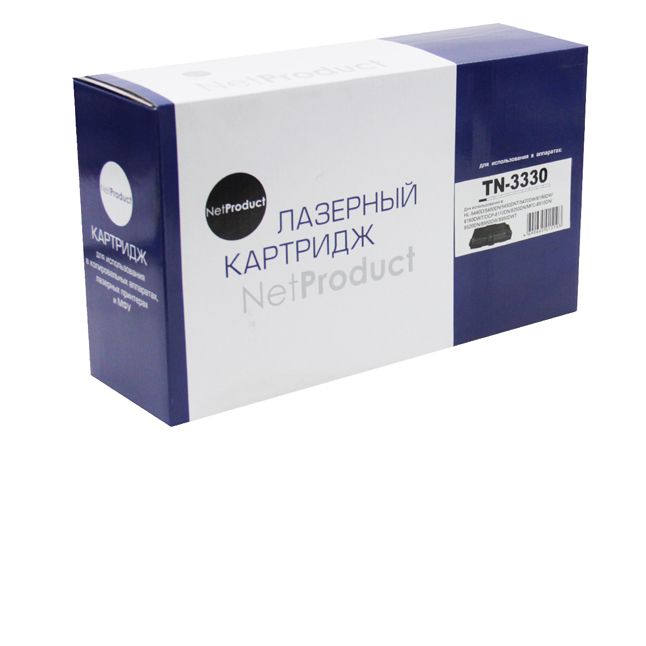 Тонер-картридж NetProduct (N-TN-3330) для Brother HL-5440D/5445/5450DN/5470DW/6180DW, 3K