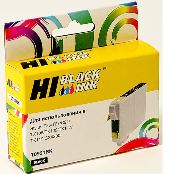 Картридж Hi-Black (HB-T0921) для Epson Stylus C91/CX4300/T26/TX106/109, Bk