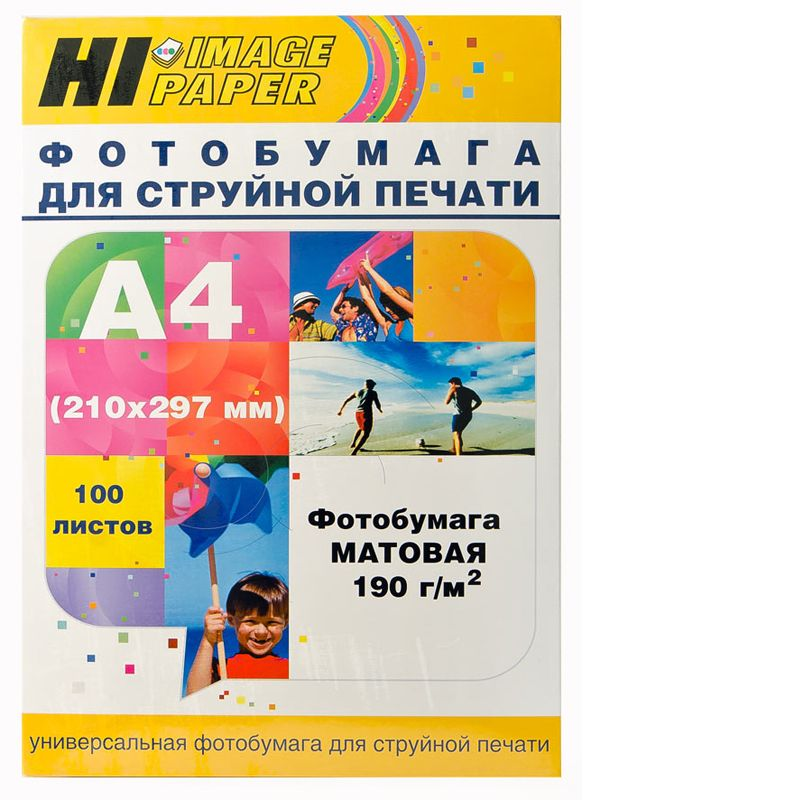 Фотобумага Hi-Image Paper матовая односторонняя, A4, 190 г/м2, 100 л.