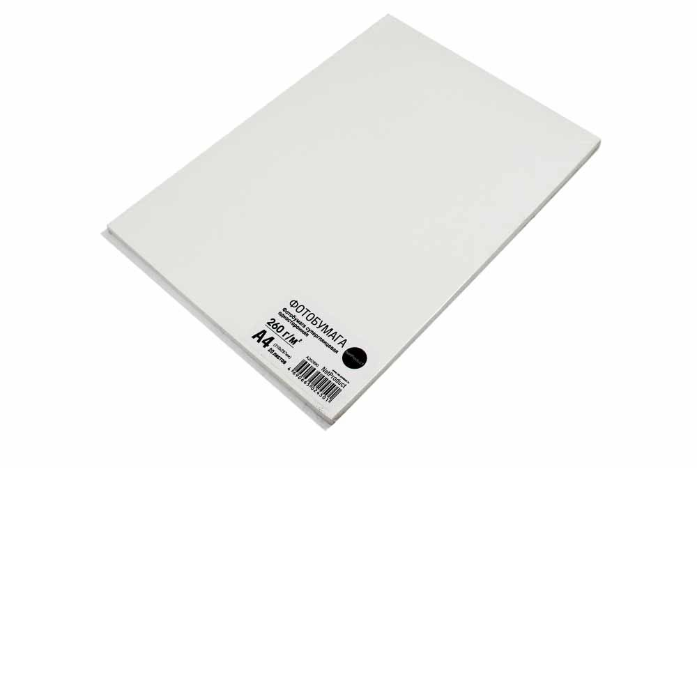 Фотобумага NetProduct суперглянцевая односторонняя, A4, 260 г/м2, 20 л.