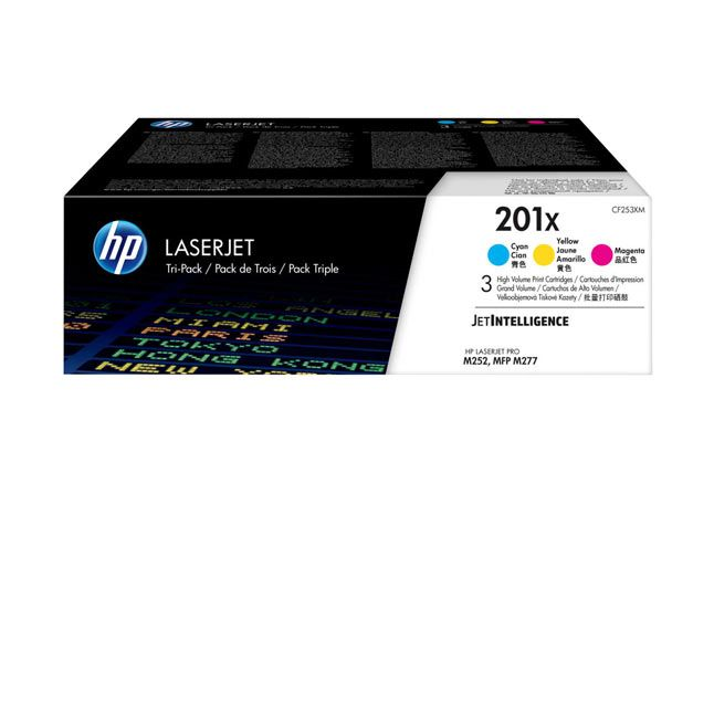 Набор картриджей 201X для HP Color LaserJet Pro MFP M277/M274/M252, 2,3К  C/M/Y CF253XM