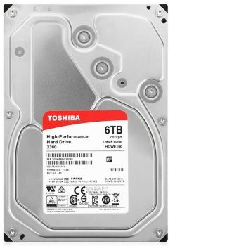 Жесткий диск TOSHIBA X300 HDWE160UZSVA,  6Тб,  HDD,  SATA III,  3.5 