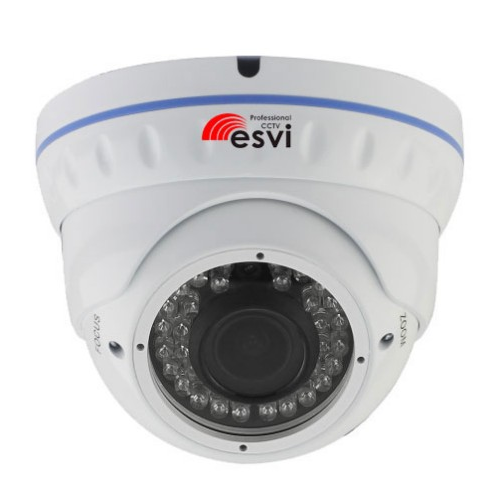 EVC-DNT-S20-P/A/C купольная уличная IP видеокамера, 2.0Мп, f=2.8-12мм, POE, аудио вх., SD