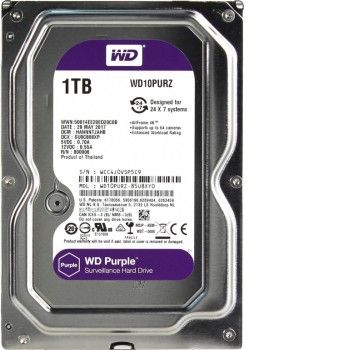 Жесткий диск WD Purple WD10PURZ, 1Тб, HDD, SATA III, 3.5 