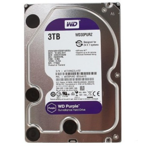 Жесткий диск WD Purple WD30PURZ,  3Тб,  HDD,  SATA III,  3.5 