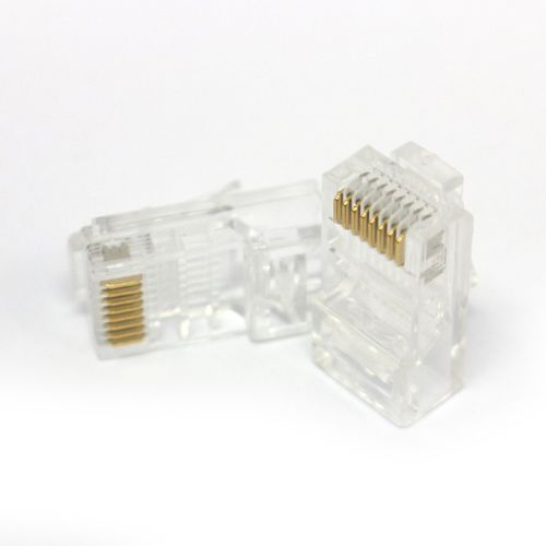 RJ-45 gold коннектор с позолоченным покрытием упаковка 100 шт.