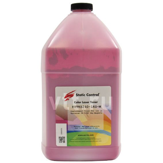 Тонер Static Control для Kyocera  M5526/P5021/5026cdw TK-5240, M, 1 кг, флакон
