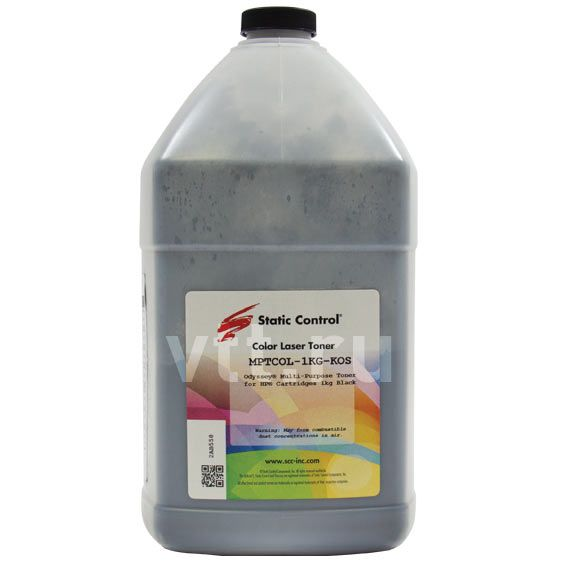 Тонер Static Control Универсальный для HP CLJ CP1515/ Canon MF-8330, Bk, 1 кг, флакон