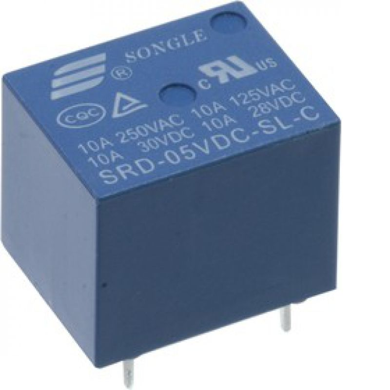 SRD-05VDC-SL-C, Реле 1 пер. 5VDC/10A, 125VAC