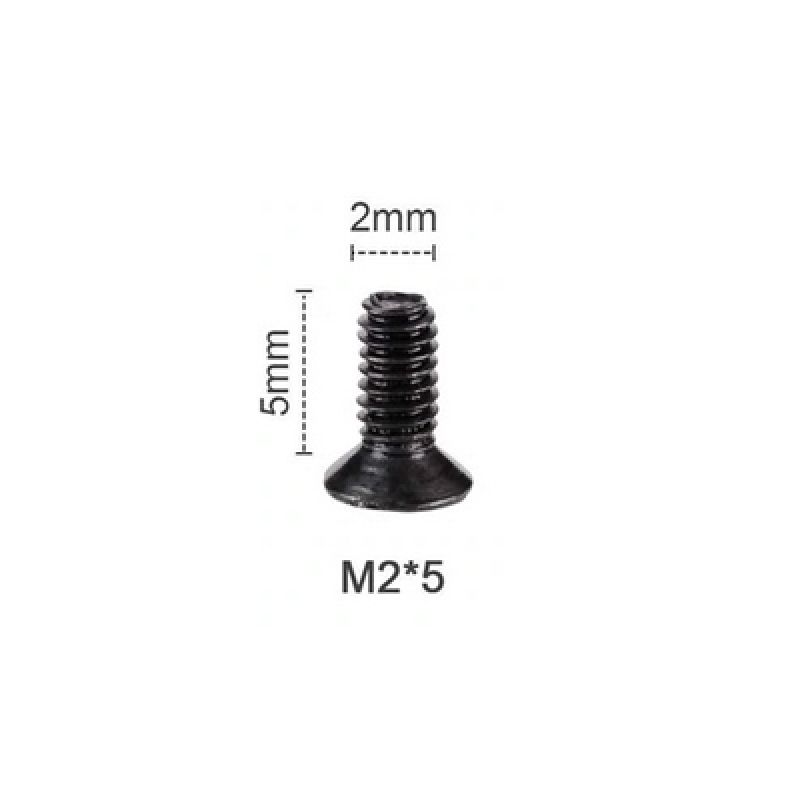 Винт M2x5, для ноутбука, h=5мм, черный