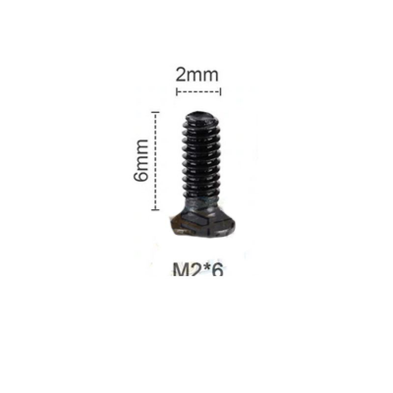 Винт M2x6, для ноутбука, h=6мм, черный