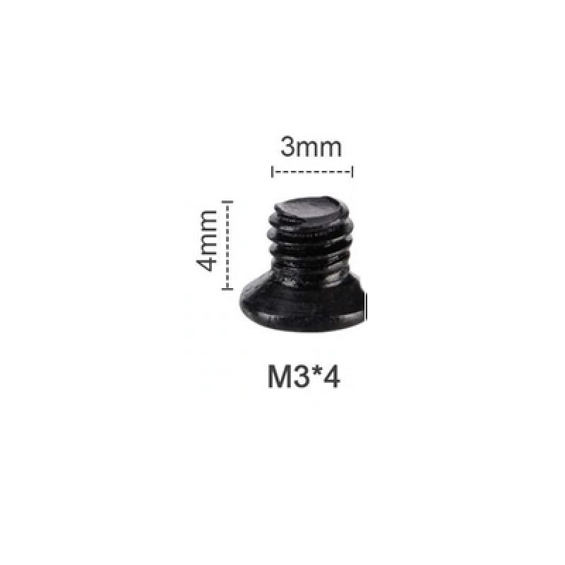 Винт M3x4, для ноутбука, h=4мм, черный