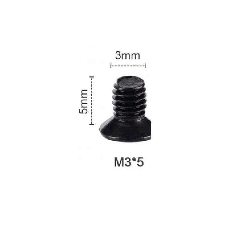 Винт M3x5, для ноутбука, h=5мм, черный