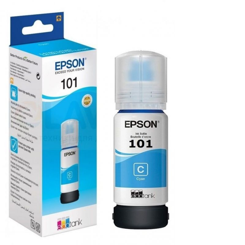 Чернила Epson EcoTank L4150/4160/L6160/L6170/L6190, 70мл  голубые C13T03V24A