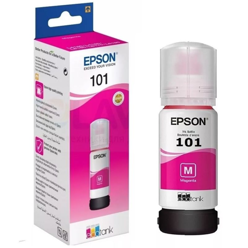 Чернила Epson EcoTank L4150/4160/L6160/L6170/L6190, 70мл  малиновые C13T03V34A