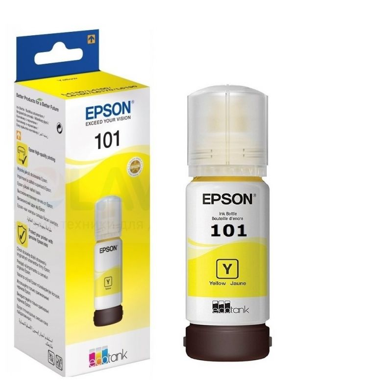 Чернила Epson EcoTank L4150/4160/L6160/L6170/L6190, 70мл  жёлтые C13T03V44A