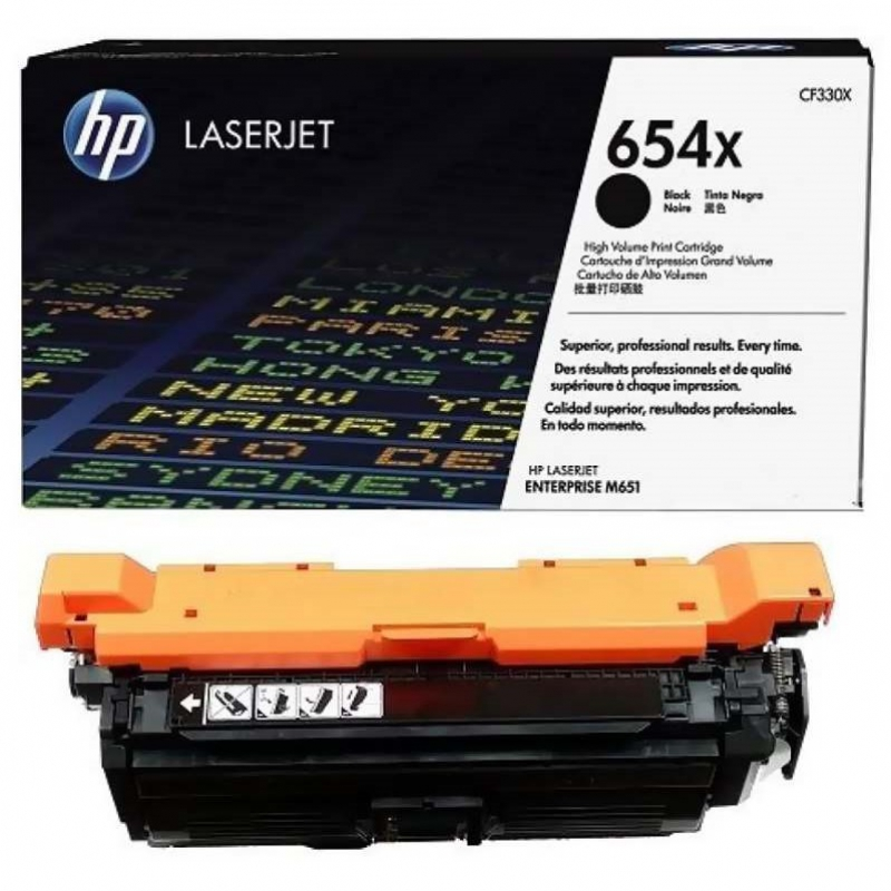 Картридж 654X для HP CLJ Flow M680z/M651dn/M651n/M651xh/M680dn/M680f,20,5К  чёрный  CF330X