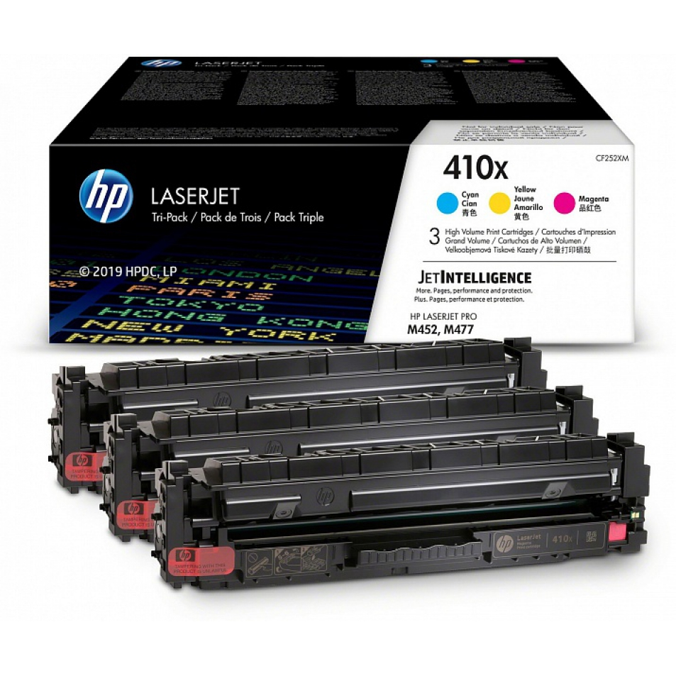 Набор картриджей 410X для HP Color LaserJet Pro M377/M452/MFP M477, 5К  C/M/Y CF252XM