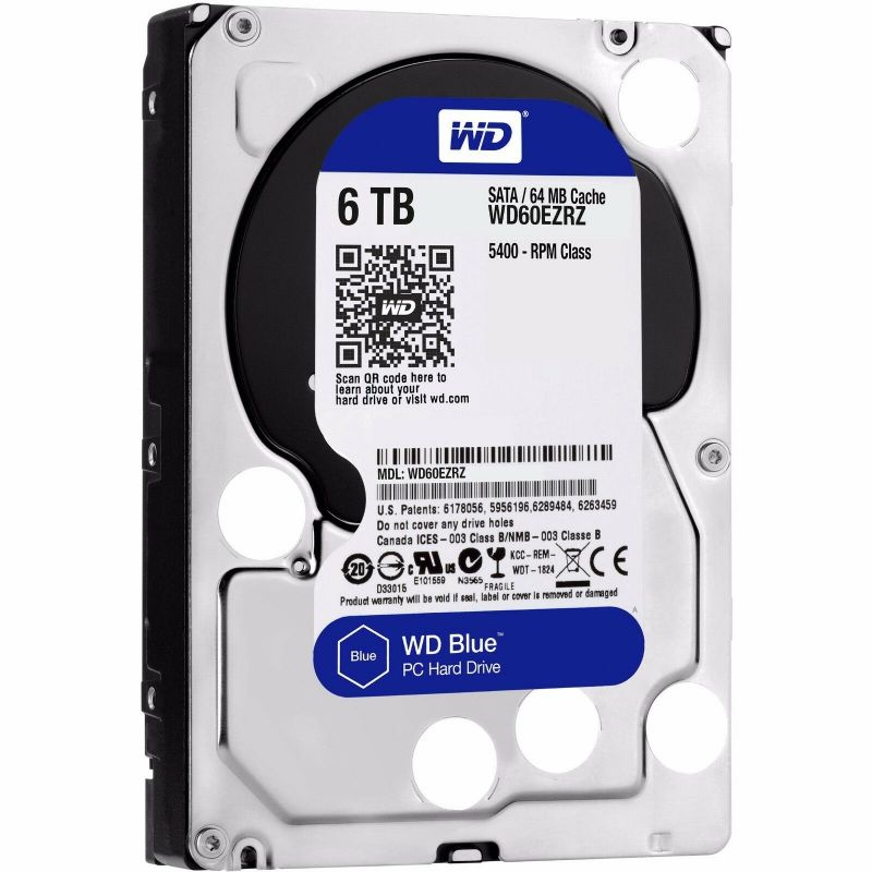 Жесткий диск WD Blue WD60EZRZ,  6Тб,  HDD,  SATA III,  3.5 