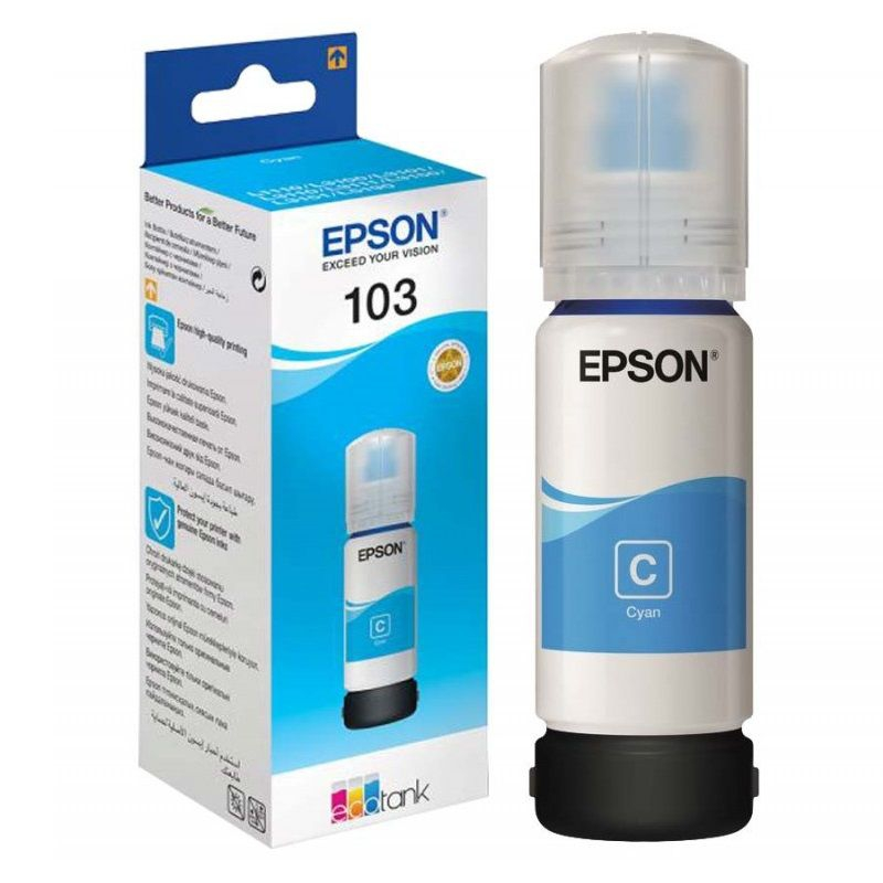 Контейнер с чернилами для Epson L3100/3101/3110/3150, голубой, , C13T00S24A