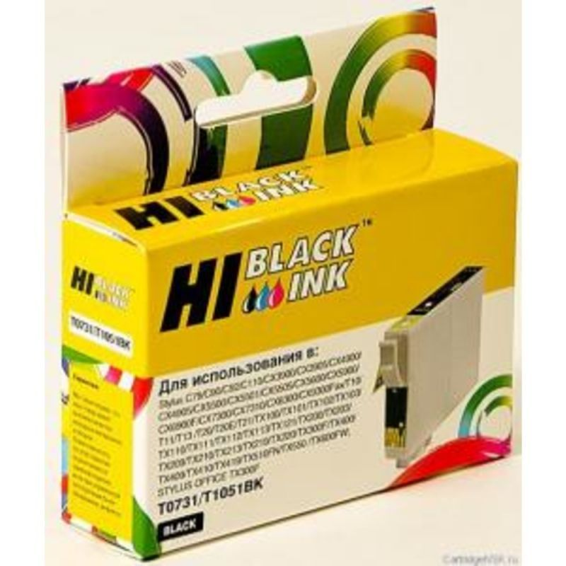 Перезаправляемый картридж Hi-Black (HB-T0731) для Epson C79/C110, Bk, пустой, с чипом Перезаправляемый картридж Hi-Black (HB-T0731) для Epson C79/C110, Bk, пустой, с чипом