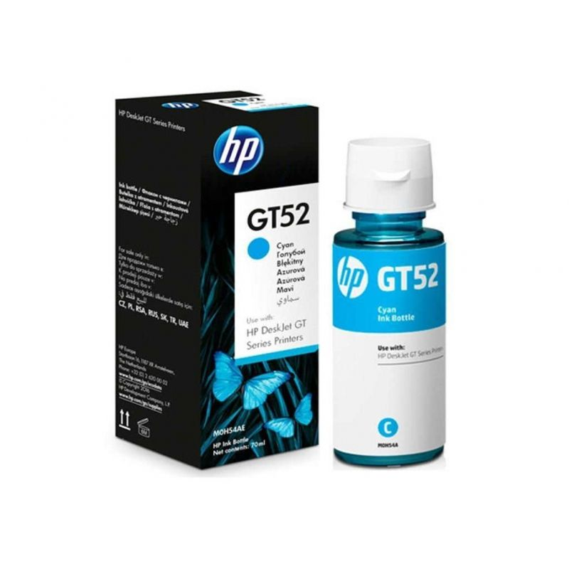 Чернила GT52 для HP DJ GT, 8000стр/70мл  голубые M0H54AE