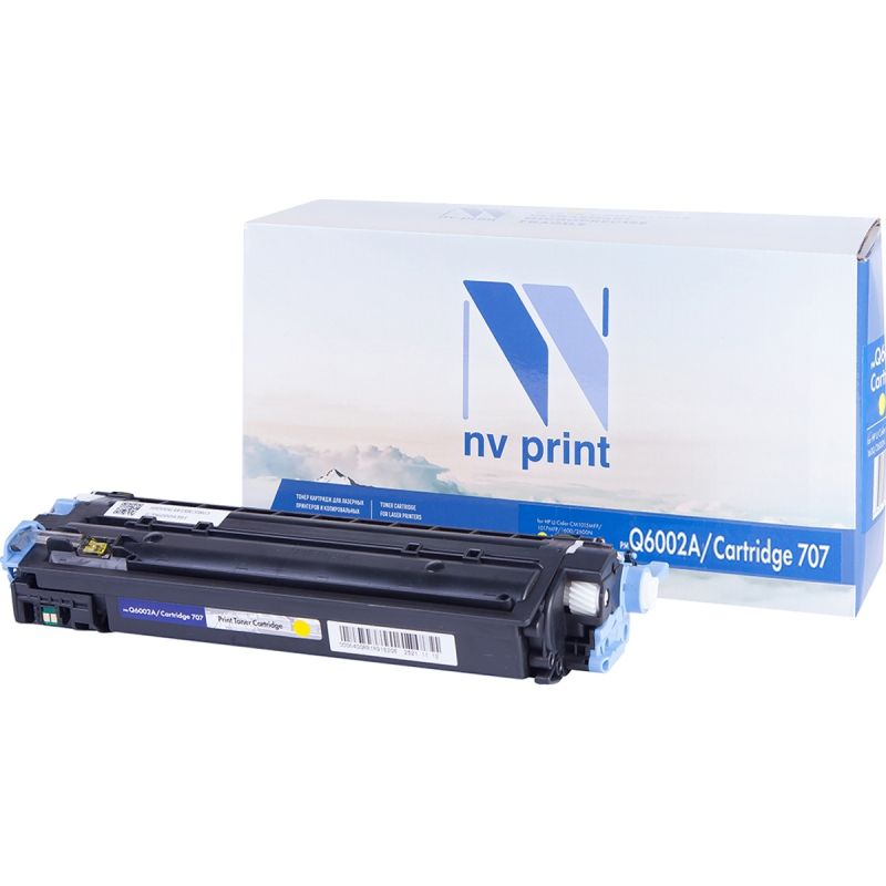 Картридж NVP для NV-Q6002A/NV-707 Yellow универсальные для HP/Canon Color LaserJet 1600/ 2600n/ 2605/ 2605dn/ 2605dtn/ LBP 5000 i-Sensys Laser Shot/ 5102 (2000k)