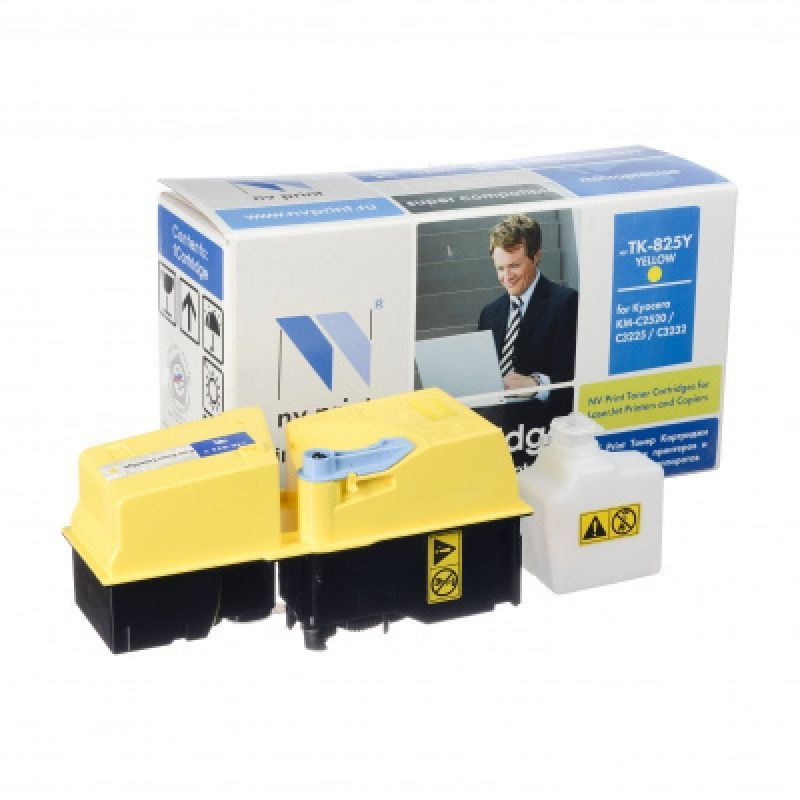 Картридж NVP для NV-TK-825 Yellow для Kyocera KM-C2520/C2525E/C3225/C3232/C3232E/C4035E (7000k)