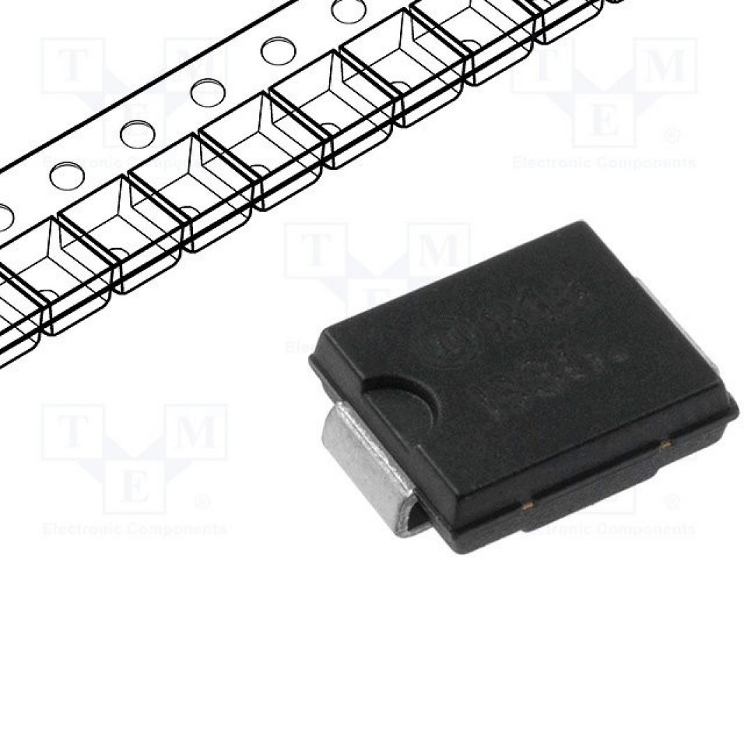 SS510, Диод выпрямительный Шоттки, SMD, 100В,  5А, SMC